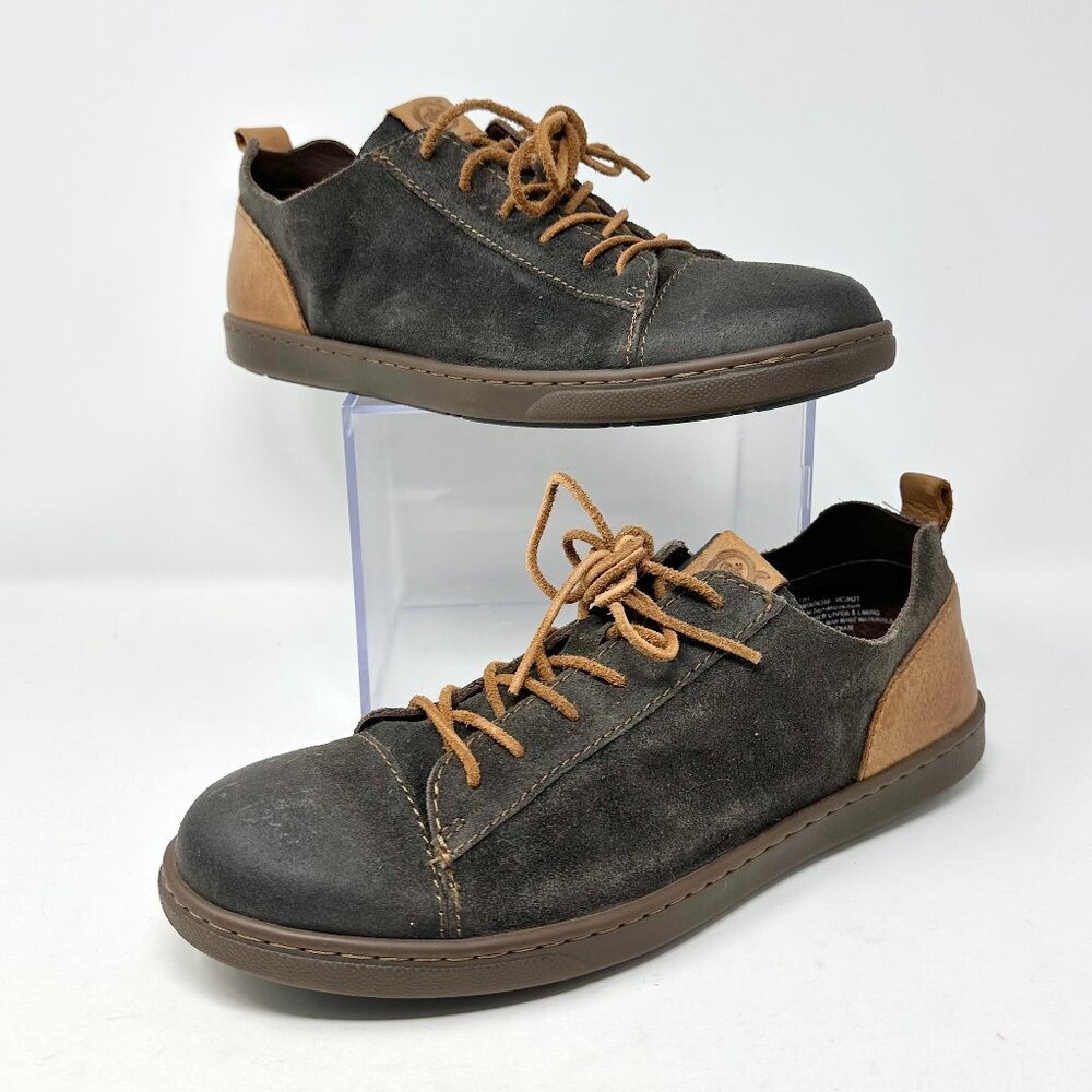 Born Men sz 10 Shoes Leather Brown Black Bm0006358 - In good, used condition